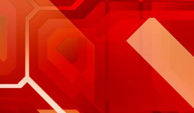 Geometrik arkaplan minimalist tasarımı. Bir teknoloji planının dijital illüstrasyonu. Fütürist şablon arkaplanı. Renkli ve canlı geometrik şekiller katmanları var. Soyut yaratıcı konsept duvar kağıdı.