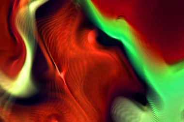 Hareketli girdapların soyut çizimi. Titreşimli renkli kıvrımların dönen akışı. Kıvrımlı ve kıvrımlı arka plan ve çizgiler. Garip duvar kâğıdı tasarımı. Dalgalanma arkaplanı.