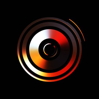 Gelecekçi hud arayüzü elementi. Soyut geometrik arkaplan. Dijital teknolojinin grafiksel çizimi siyah arkaplanda izole edildi..