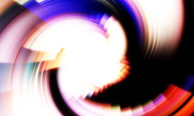 Dönen Işık gösterisi arka planı. Canlı renklerle donatılmış ruhani enerji girdabı. Renkli canlı hareket çizimi. Tanıtım geçmişi. Kutlama grafiği.