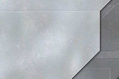 Katmanlı paneller. Fütürist soyut duvar kağıdı. Geometrik teknolojik yansıtıcı arka plan 3D metalik doku. Uzay gemisi desen yüzeyi.