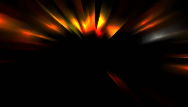 Dynamic Rays Light Isolated Black Background Graphic Illustration Glowing Colorful — Stock Photo, Image