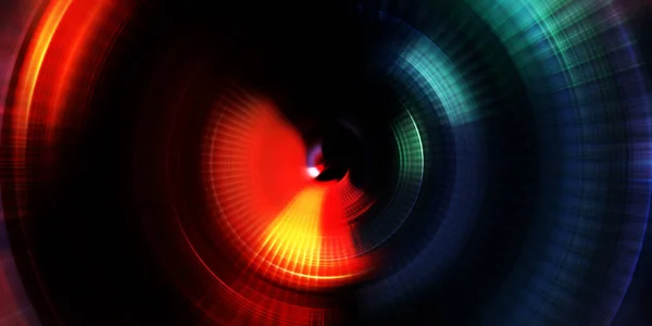 Luci Luminose Neon Rotanti Modello Design Presentazione Lucido Concetto Fotocamera — Foto Stock