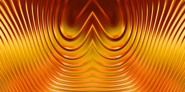 Renkli dalgalı yansıtıcı duvar kağıdının üç boyutlu çizimi. Duvar kağıdı, afiş, arkaplan, kart, kitap kapağı veya web sitesi için grafiksel illüstrasyon. Soyut parlak arkaplan.