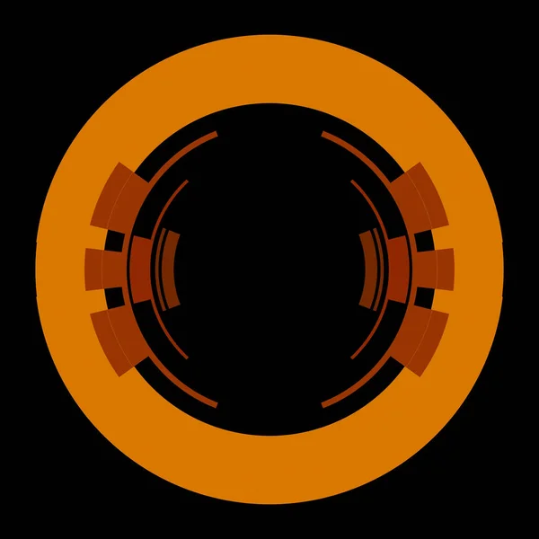 Elemen Antarmuka Hud Melingkar Futuristik Latar Belakang Geometris Lingkaran Abstrak — Stok Foto