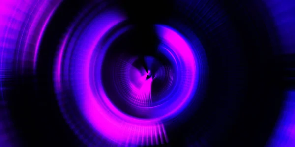 Glowing Neon Rotating Lights Glossy Presentation Design Template Photography Camera — Stock Photo, Image