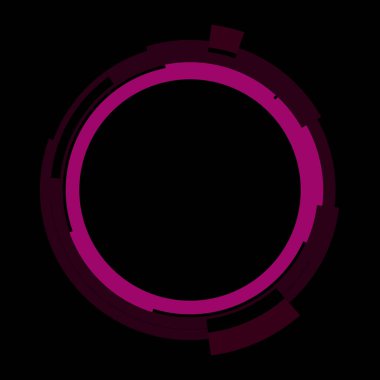 Fütürist dairesel gövde arayüzü elementi. Soyut çember geometrik arkaplan. Dijital teknolojinin grafiksel çizimi.