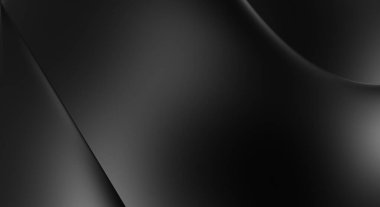 Web sitesi, poster, marka kimliği, broşür, sunum şablonu için lüks koyu bir arka plan. Dalgalı şekilli kaliteli tasarım. Dalgalanmalı soyut arkaplan. Pankart veya kapak tasarımı için dekorasyon.