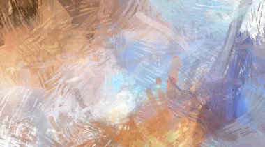 Soyut arkaplanda pürüzlü fırça darbeleri. Fırça boyası. Renkli boya darbeleri. Eşsiz duvar sanatı. Tuvaldeki modern sanat. Renkli çağdaş sanat eserleri.