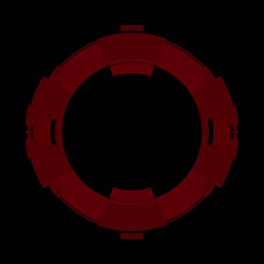 Fütürist dairesel gövde arayüzü elementi. Soyut çember geometrik arkaplan. Dijital teknolojinin grafiksel çizimi.