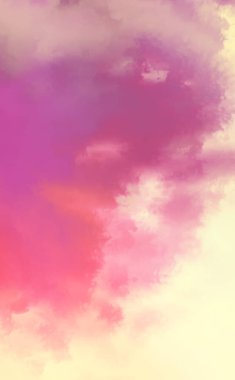 Modern fırça darbeleri. Poster, duvar sanatı, afiş, kart, kitap kapağı veya ambalaj için rahatlatıcı kompozisyonun yumuşak renkli çizimi. Pastel renklerle suluboya. 