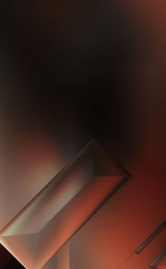 Geometrik dinamik şekiller. Gölgeli teknoloji dijital şablonu ve gradyan arka planda ışıklar. Modern basit geometrik renk gradyanı soyut arkaplan. 3B illüstrasyon. 