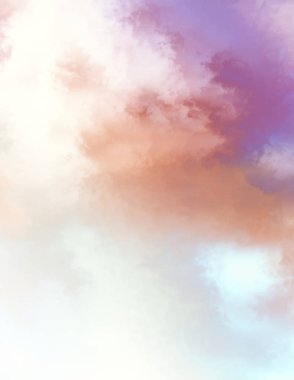 Modern fırça darbeleri. Poster, duvar sanatı, afiş, kart, kitap kapağı veya ambalaj için rahatlatıcı kompozisyonun yumuşak renkli çizimi. Pastel renklerle suluboya. 