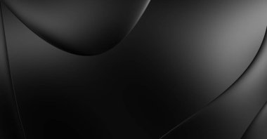 Web sitesi, poster, marka kimliği, broşür, sunum şablonu için lüks koyu bir arka plan. Dalgalı şekilli kaliteli tasarım. Dalgalanmalı soyut arkaplan. Pankart veya kapak tasarımı için dekorasyon.