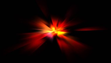 Parlayan yıldızın patlaması. Dinamik renkli arkaplan resmi. Parıldayan ışıklar duvar kağıdı. Tasarımınız için canlı şablon.