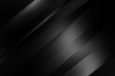 Geometrik katmanlı 3 boyutlu siyah arkaplan. Soyut koyu fütüristik duvar kağıdı. Zarif, parlak çizgili arka plan. Poster, broşür, sunum ve web sitesi için geometrik şablon tasarımı.