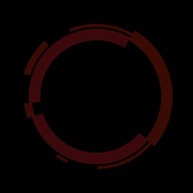 Fütürist dairesel gövde arayüzü elementi. Soyut çember geometrik arkaplan. Dijital teknolojinin grafiksel çizimi.