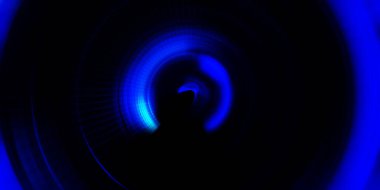 Parlayan neon ışıkları. Parlak sunum tasarım şablonu. Fotoğraf makinesi konsepti. Soyut arkaplan. Dönen ışık ışınları. Hareketli kavramsal duvar kağıdı. Grafik dijital illüstrasyon. 