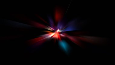 Parlayan yıldızın patlaması. Dinamik renkli arkaplan resmi. Parıldayan ışıklar duvar kağıdı. Tasarımınız için canlı şablon.