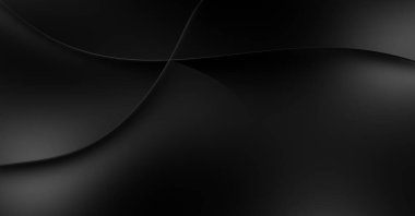 Web sitesi, poster, marka kimliği, broşür, sunum şablonu için lüks koyu bir arka plan. Dalgalı şekilli kaliteli tasarım. Dalgalanmalı soyut arkaplan. Pankart veya kapak tasarımı için dekorasyon.