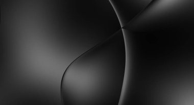 Web sitesi, poster, marka kimliği, broşür, sunum şablonu için lüks koyu bir arka plan. Dalgalı şekilli kaliteli tasarım. Dalgalanmalı soyut arkaplan. Pankart veya kapak tasarımı için dekorasyon.