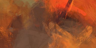 Soyut arkaplanda pürüzlü fırça darbeleri. Fırça boyası. Renkli boya darbeleri. Eşsiz duvar sanatı. Tuvaldeki modern sanat. Renkli çağdaş sanat eserleri.