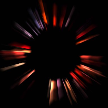 Canlı ve canlı ışık parlamalarının serin arkaplanı. Renkli parlak ışıklar patlama efektiyle görüntülenir. Parlak renkli arkaplan.