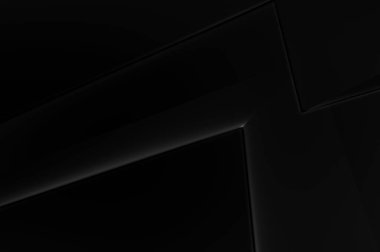 Lüks minimalist tasarım. Fütürist şablon. Karanlık elementleri olan birinci sınıf soyut duvar kâğıdı. Zarif bir zemin. Siyah üç boyutlu geometrik arkaplan. Poster, broşür, sunum için tasarım.