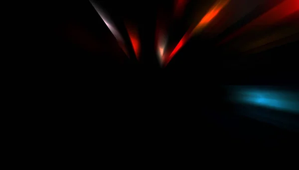 Dynamic Rays Light Isolated Black Background Graphic Illustration Glowing Colorful — Stock Photo, Image