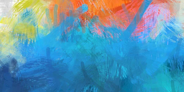 Pinceladas Ásperas Sobre Fondo Abstracto Pinceles Pintura Color Arte Mural — Foto de Stock
