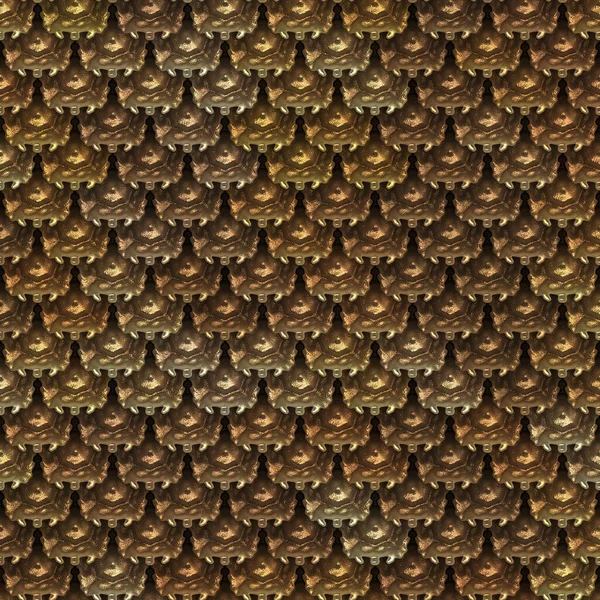 Текстура Безшовної Фантастики Броні Ілюстрація Металічний Візерунок Металеві Пластини Середньовічний — стокове фото
