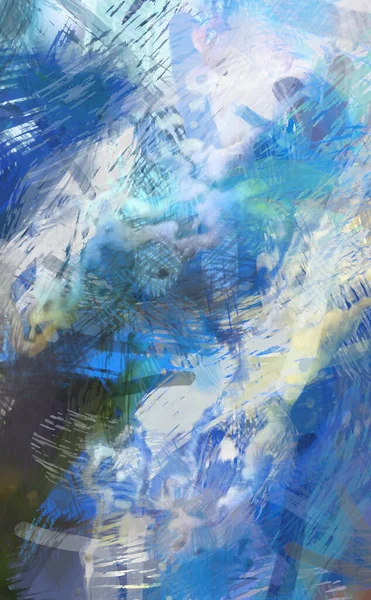 Soyut arkaplanda pürüzlü fırça darbeleri. Fırça boyası. Renkli boya darbeleri. Eşsiz duvar sanatı. Tuvaldeki modern sanat. Renkli çağdaş sanat eserleri.