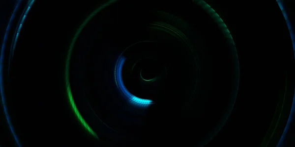 写真カメラのコンセプト 概要背景 光の回転光線 映画の概念的な壁紙 グラフィックデジタルイラスト ネオンの回転灯が光る 光沢のあるプレゼンテーションデザインテンプレート — ストック写真