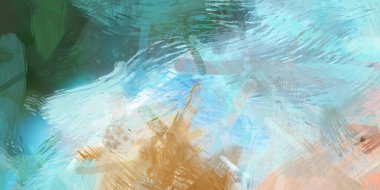 Soyut arkaplanda pürüzlü fırça darbeleri. Fırça boyası. Renkli boya darbeleri. Eşsiz duvar sanatı. Tuvaldeki modern sanat. Renkli çağdaş sanat eserleri.