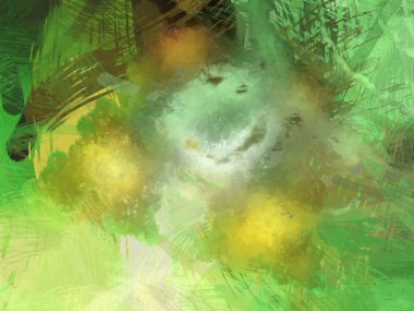 Soyut arkaplanda pürüzlü fırça darbeleri. Fırça boyası. Renkli boya darbeleri. Eşsiz duvar sanatı. Tuvaldeki modern sanat. Renkli çağdaş sanat eserleri.