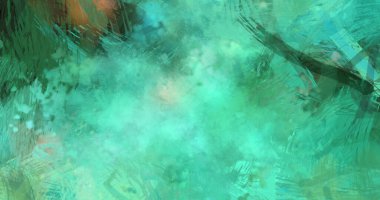 Soyut arkaplanda pürüzlü fırça darbeleri. Fırça boyası. Renkli boya darbeleri. Eşsiz duvar sanatı. Tuvaldeki modern sanat. Renkli çağdaş sanat eserleri.