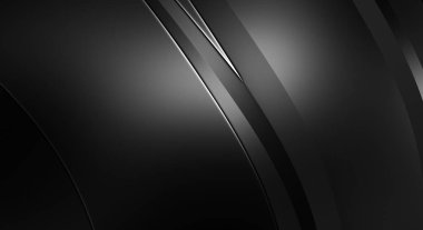 Siyah kıvrımlı yüzey. 3 boyutlu illüstrasyon. Soyut fütüristik geçmiş. Minimalist geometrik kapak tasarımı. Çarpık siyah çizgiler. Lüks dokuma duvar kağıdı. Zarif arkaplan.