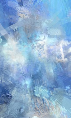 Soyut arkaplanda pürüzlü fırça darbeleri. Fırça boyası. Renkli boya darbeleri. Eşsiz duvar sanatı. Tuvaldeki modern sanat. Renkli çağdaş sanat eserleri.