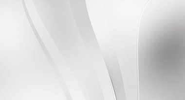 3 boyutlu illüstrasyon. Beyaz kıvrımlı yüzey. Lüks dokuma duvar kağıdı. Zarif bir zemin. Soyut fütüristik geçmiş. Minimalist geometrik kapak tasarımı. Çarpık beyaz çizgiler.