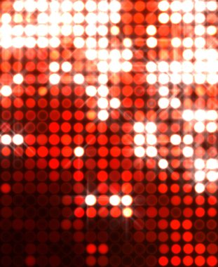 Parlak desenli duvar kağıdı. Sahne ışıkları olan renkli ışıkların ihtişamlı arkaplanı. Parlayan ışıklar siyah arka planda parti izleri. Sahne veya stadyum ışıklarının dijital illüstrasyonu. 