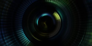 Parlayan neon ışıkları. Parlak sunum tasarım şablonu. Fotoğraf makinesi konsepti. Soyut arkaplan. Dönen ışık ışınları. Hareketli kavramsal duvar kağıdı. Grafik dijital illüstrasyon. 