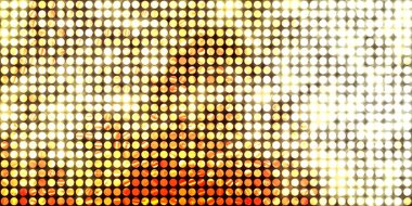 Parlayan ışıklar siyah arka planda parti izleri. Sahne veya stadyum ışıklarının dijital illüstrasyonu. Parlak desenli duvar kağıdı. Sahne ışıkları ile renkli ışıkların ihtişamlı arkaplanı.