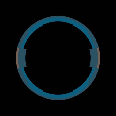 Fütürist dairesel gövde arayüzü elementi. Soyut çember geometrik arkaplan. Dijital teknolojinin grafiksel çizimi.