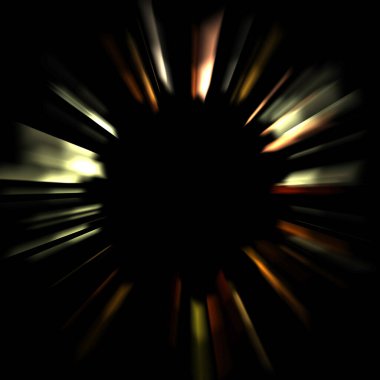 Canlı ve canlı ışık parlamalarının serin arkaplanı. Renkli parlak ışıklar patlama efektiyle görüntülenir. Parlak renkli arkaplan.