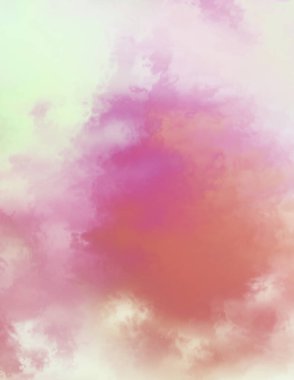 Modern fırça darbeleri. Poster, duvar sanatı, afiş, kart, kitap kapağı veya ambalaj için rahatlatıcı kompozisyonun yumuşak renkli çizimi. Pastel renklerle suluboya. 