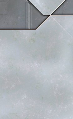 Katmanlı paneller. Fütürist soyut duvar kağıdı. Geometrik teknolojik yansıtıcı arka plan 3D metalik doku. Uzay gemisi desen yüzeyi.