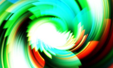 Dönen Işık gösterisi arka planı. Canlı renklerle donatılmış ruhani enerji girdabı. Renkli canlı hareket çizimi. Tanıtım geçmişi. Kutlama grafiği.