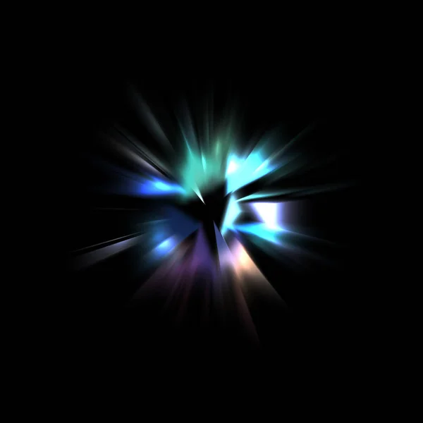 Ganske Bakgrunn Krysse Stråler Lys Glødende Partikler Tapet Fargerike Lys – stockfoto