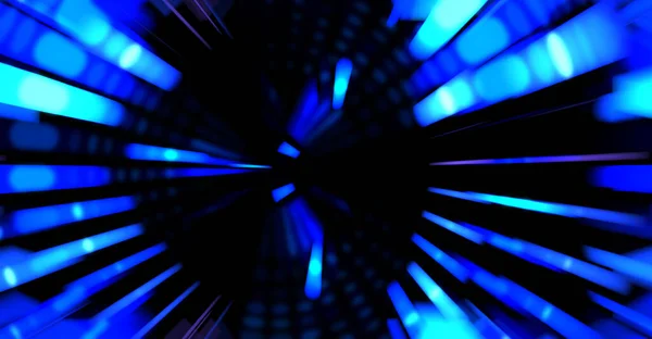 Rotierende Lichtshow Auf Schwarzem Hintergrund Luxusschlieren Leuchtend Wirbelnde Tapeten Weltraumtunnel — Stockfoto