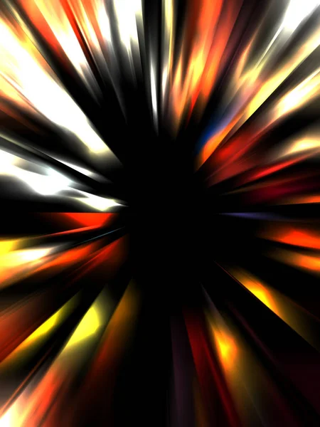 Dynamic Rays Light Isolated Black Background Graphic Illustration Glowing Colorful — ストック写真